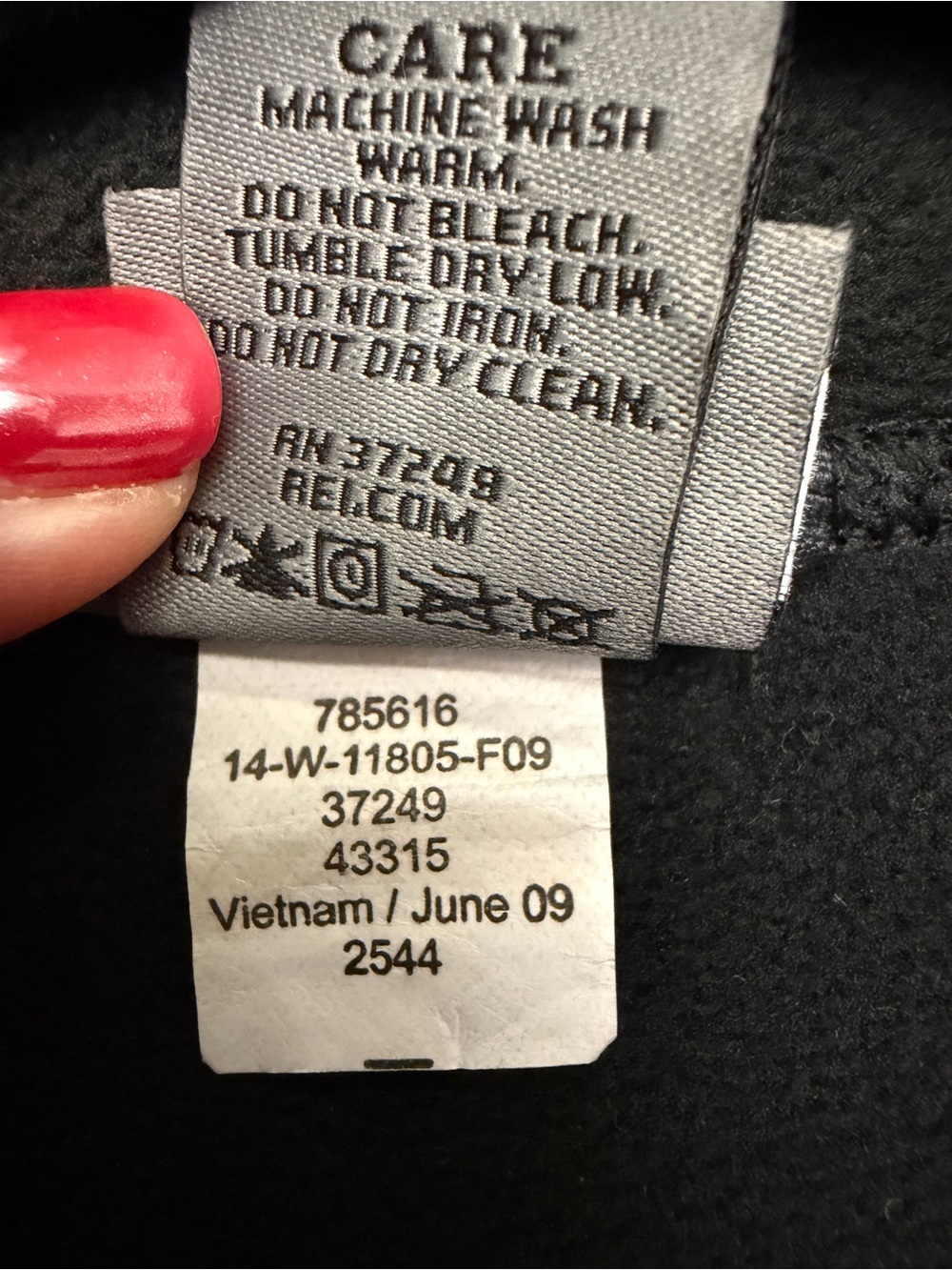 REI women’s fleece zip-up jacket - size M - black - Picture 8 of 8